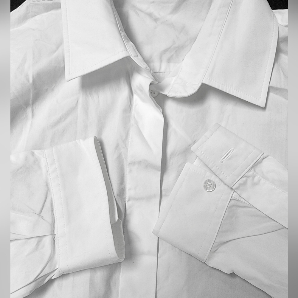 Dolce & Gabbana White Cotton Collared Long Sleeves Shirt Top - Picture 10 of 10